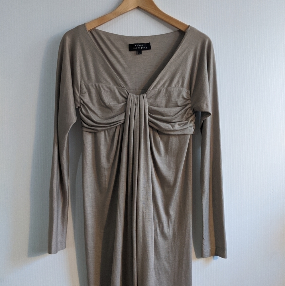 Robert Rodriguez Women’s Tan Long Sleeve Dress Size 4 EUC